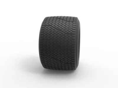 Dirt Sprint racing tire 21 Scale 1 to 25 3D print model