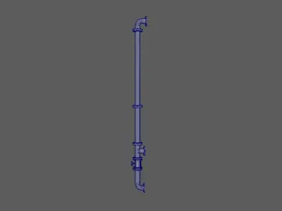 steel pipes 3D model buy