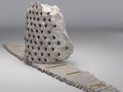 Stone Sculpture by Julian Charriere  3D model