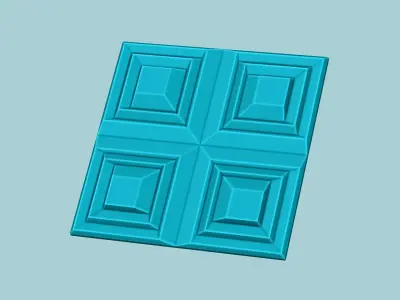 Wall Panel A06 Squares - Interior Design Decoration 3D print model