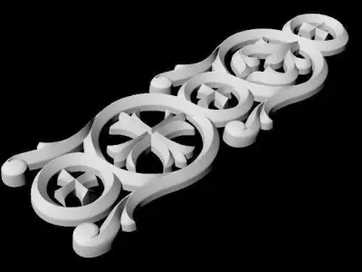 Central decor ornament for furniture 3D model 222