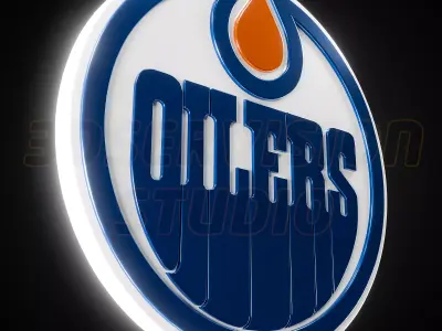 Edmonton Oilers logo - Cinematic - 3D print 3D model