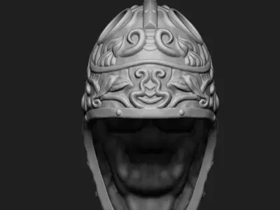 Skull pendant jewelry Warrior vol1 3D print model