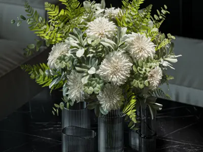 Flower Set 046 Dahlia 3D model