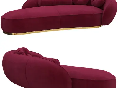 Leon baxter sofa 3d model Low-poly 3D model