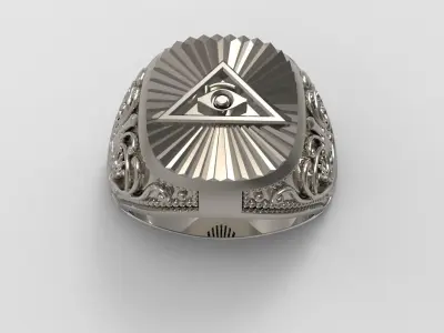 Man gold ring  N - 224 3D print model