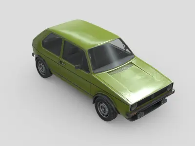 Volkswagen Golf GTI 1975 Low-poly 3D model