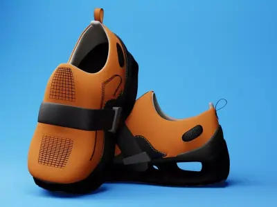  Model is a high-end photorealistic 3D model of sneakers Low-poly 3D model