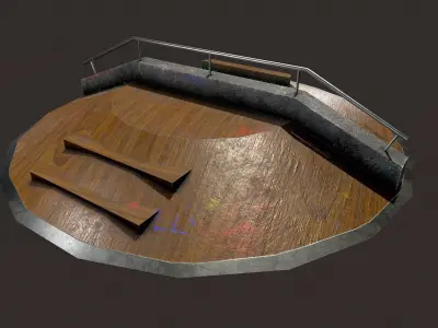 Skate ramp2 Low-poly 3D model