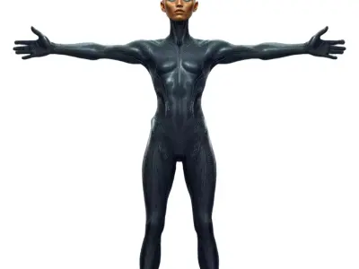 Futuristic Android model pack Low-poly 3D model buy