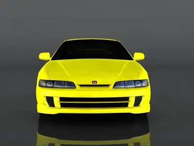 Honda Integra 2000 Low-poly 3D model