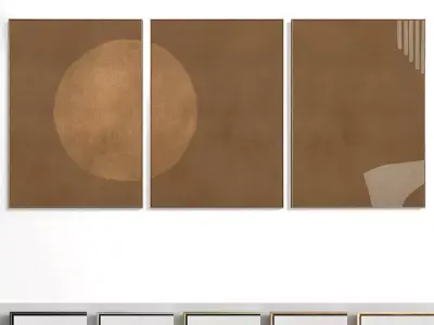 Abstract Painting Set of 3 pieces - No 36 Low-poly 3D model