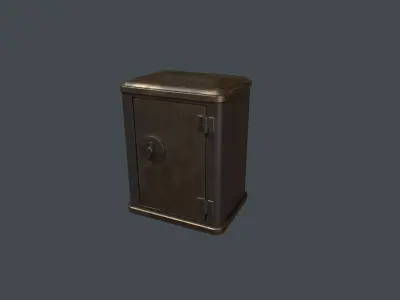 Old Vintage Safe Low-poly 3D model