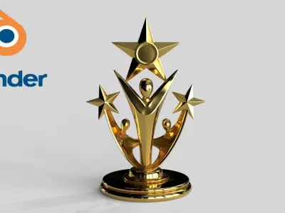 Award Trophy 14 Low-poly 3D model