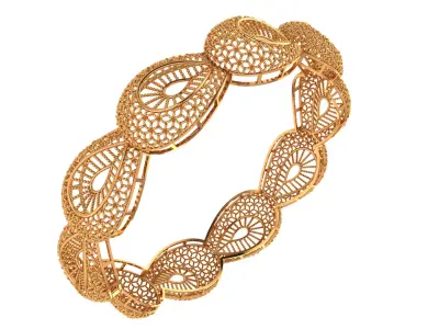 106 Exquisite Filigree Elegance Bangle 62MM-19gm 3D print model