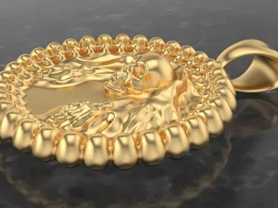 skull pendant  3D print model