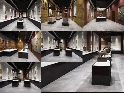 museum Low-poly 3D model