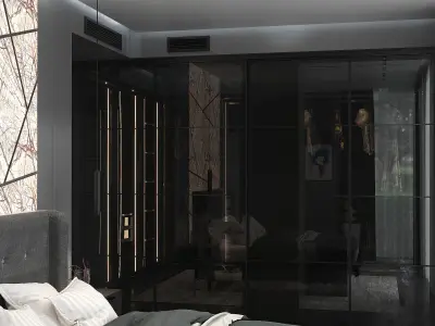 bedroom and dressing room 3D model