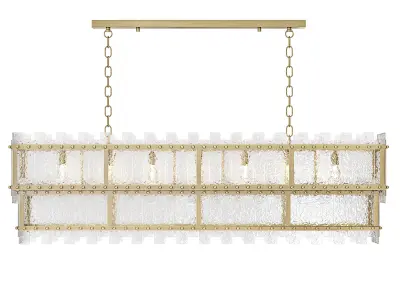 Hand Blown Glass Chandelier 3D model