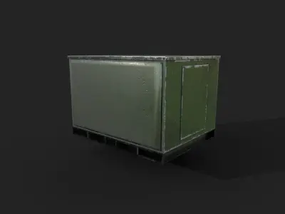 Engine Generator Old Low-poly 3D model