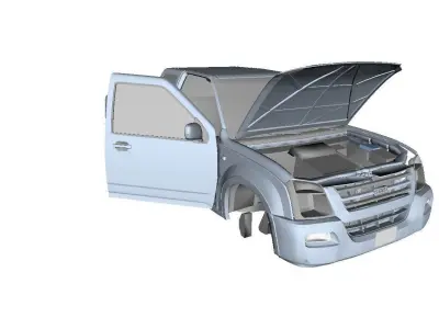 Isuzu dmax cab  Low-poly 3D model