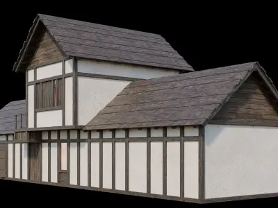 Medieval Village Pack  - 6 Assets - 4K Textures Game Ready Low-poly 3D model