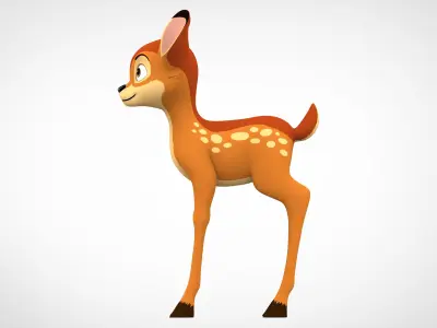 Deer Fawn Low-poly 3D model