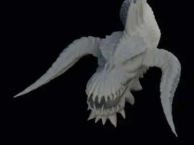 Dragon Head Art 3D print model