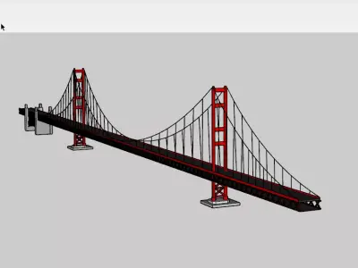 Golden Gate Bridge 3D model