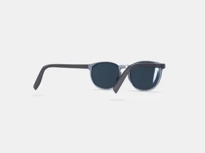 Biren Sunglasses in Dove Grey Low-poly 3D model