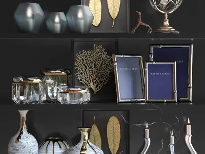 Large luxury decor set 3D model