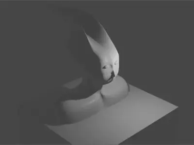 Alien Head Statue Free 3D model