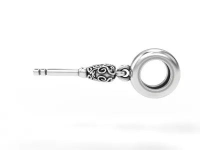 Heart Key Charm 3D print model
