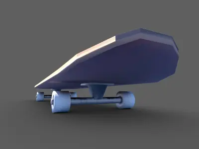 Lowpoly Skateboard with details Free low-poly 3D model