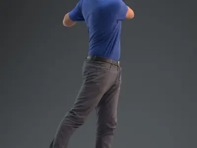 00012Vincent004 Golf Player 3D Model 3D model