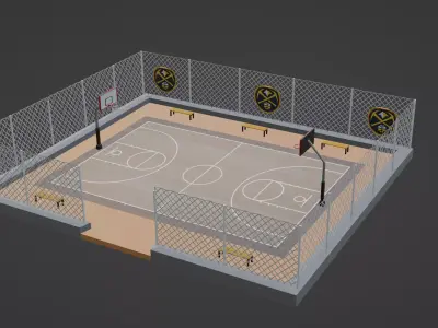 Basketball Stadium - Denver Nuggets Low-poly 3D model