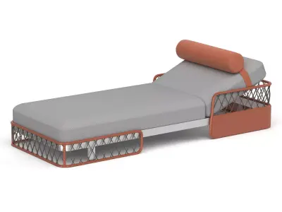 Solstice Sunbed - Modern Daybed Lounge Chair Low-poly 3D model