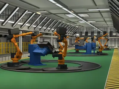 Workshop Automatic Manipulator Equipment  3D model