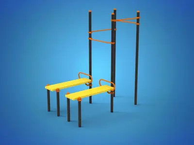 Gym Equipment Outdoor 3D model