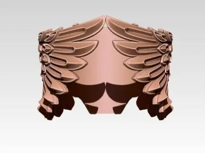 Flying Wings Engine Moto Biker Ring ver 2 3D print model