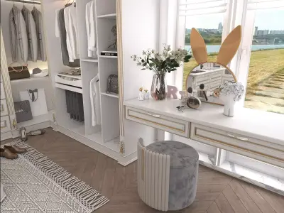 Classic style Dressing Room 3D model