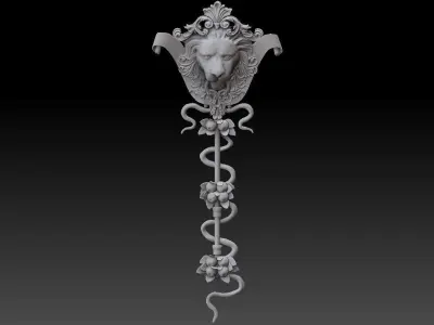 Lion Head Ornament Decoration  3D print model