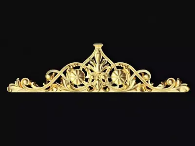 Central decor ornament for furniture 3D model 1025