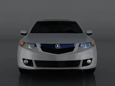 Acura TSX 2009 Low-poly 3D model