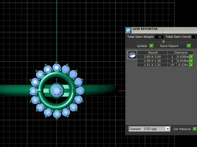 stylish ring pendant 3d printable model 3D print model