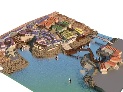 Touristic Nubian Complex 3D model