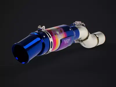 Exhaust Muffler Low-poly 3D model