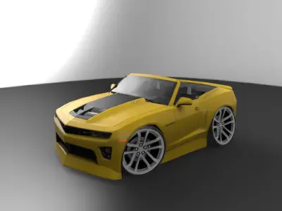 chevrolet camaro cartoon Low-poly 3D model