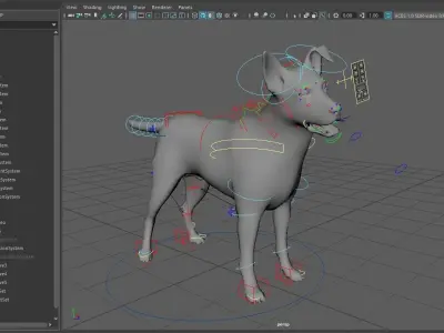 Cattle Dog Low-poly 3D model