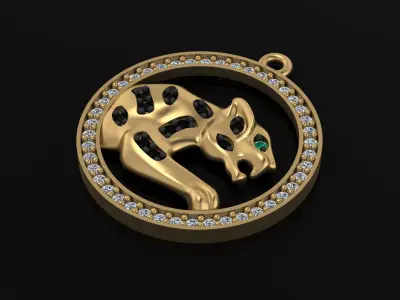 panther pendant 3D print model